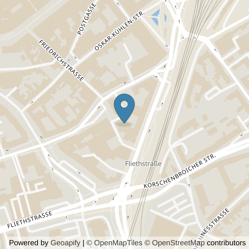 Map: location of MedAix Training Mönchengladbach Rathenaustraße in Mönchengladbach