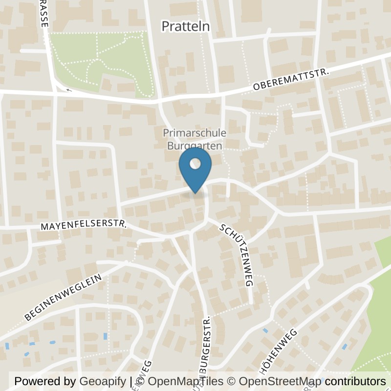 Map: location of Medical Health in Pratteln