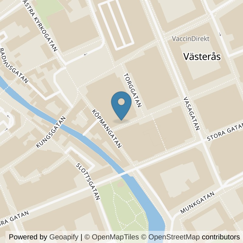 Map: location of Member 24 Västerås Centra in Västerås