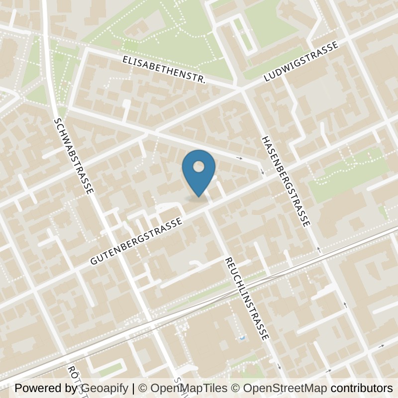 Map: location of MG Fitness Stuttgart in Stuttgart