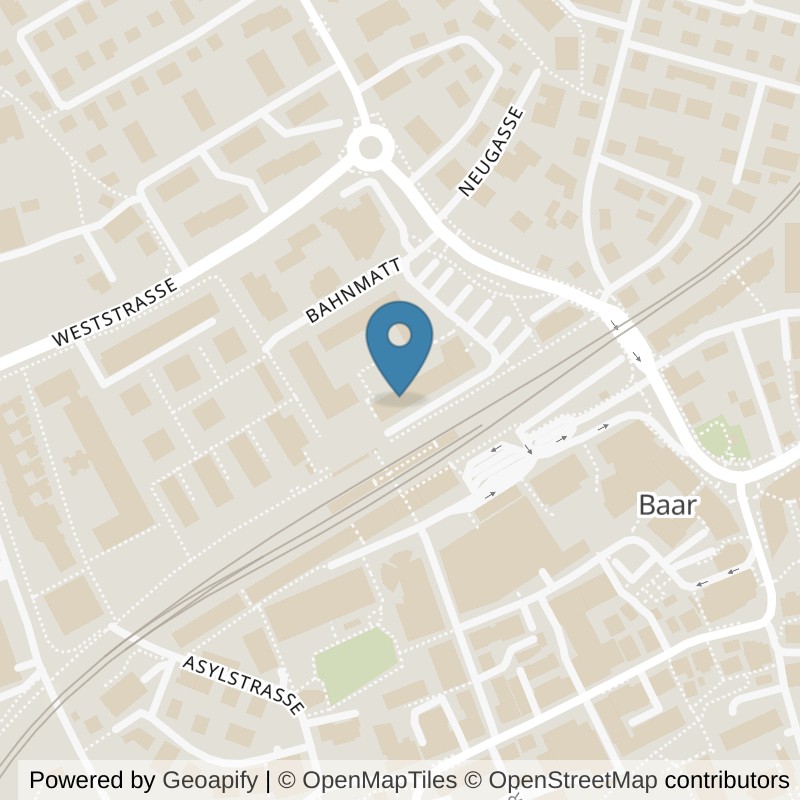 Map: location of Mini Gym in Baar