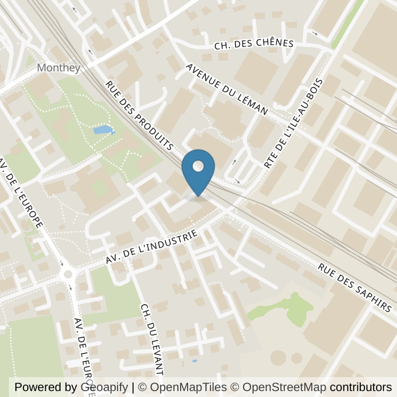 Map: location of Miss Fit in Monthey