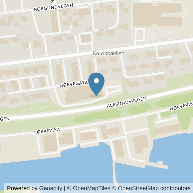 Map: location of MOVA Nørve in Ålesund