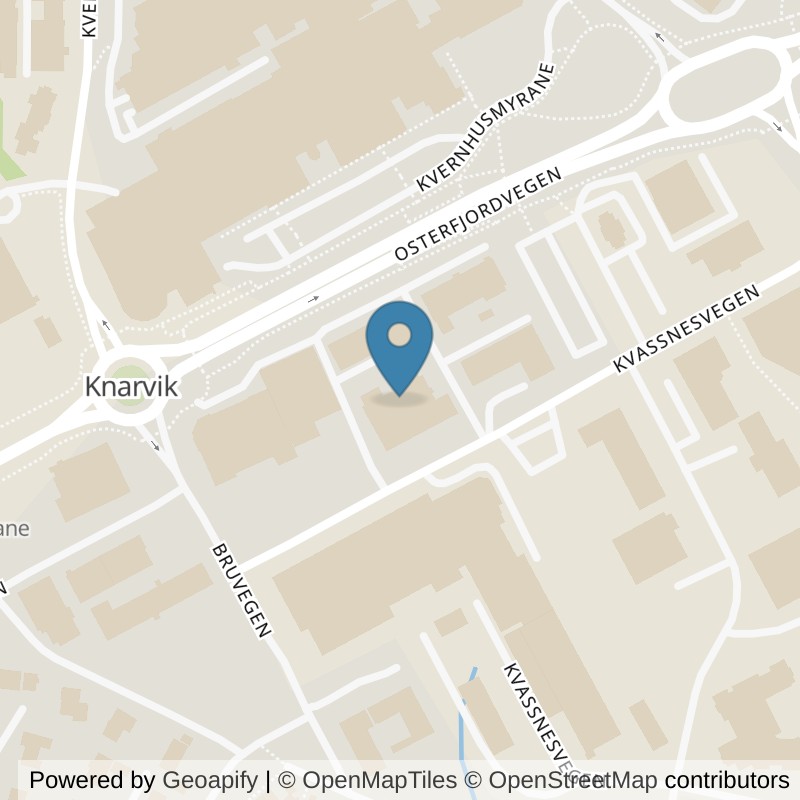 Map: location of MOVA Knarvik in Bergen