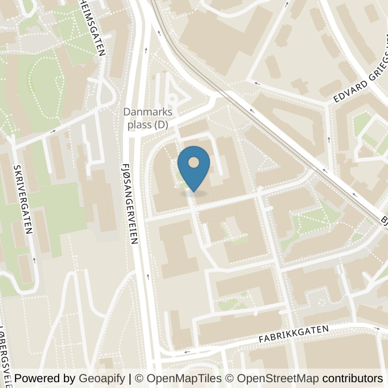 Map: location of MOVA Kronstad in Bergen