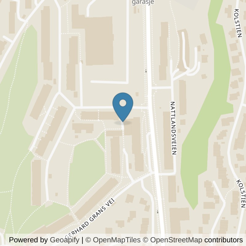Map: location of MOVA Landås in Bergen