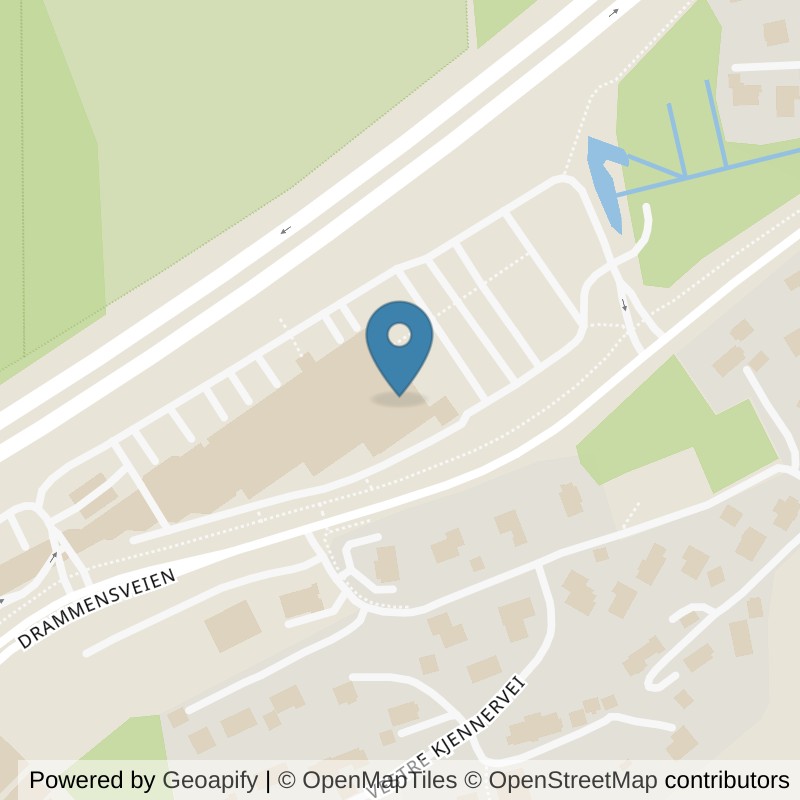 Map: location of MOVA Liertoppen in Drammen