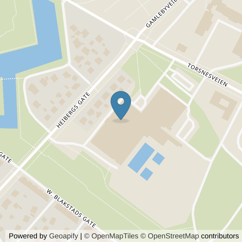 Map: location of MOVA Fredrikstad in Gamle Fredrikstad