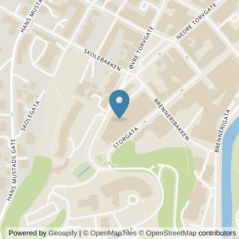 Map: location of MOVA Gjøvik sentrum in Gjovik