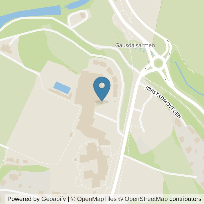 Map: location of MOVA Jorekstad in Lillehammer