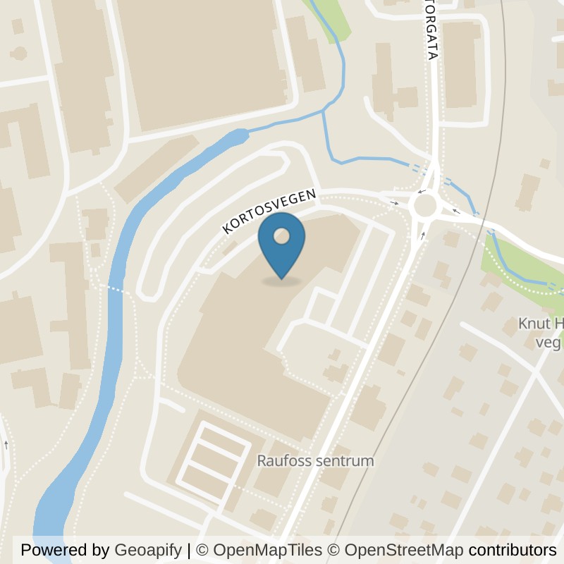 Map: location of MOVA Raufoss Amfi in Raufoss