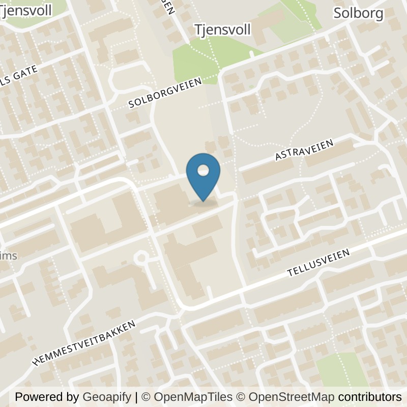Map: location of MOVA Tjensvolltorget in Stavanger