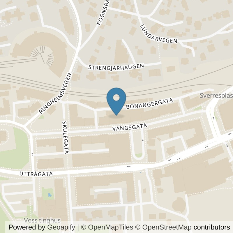 Map: location of MOVA Vangsgata in Voss