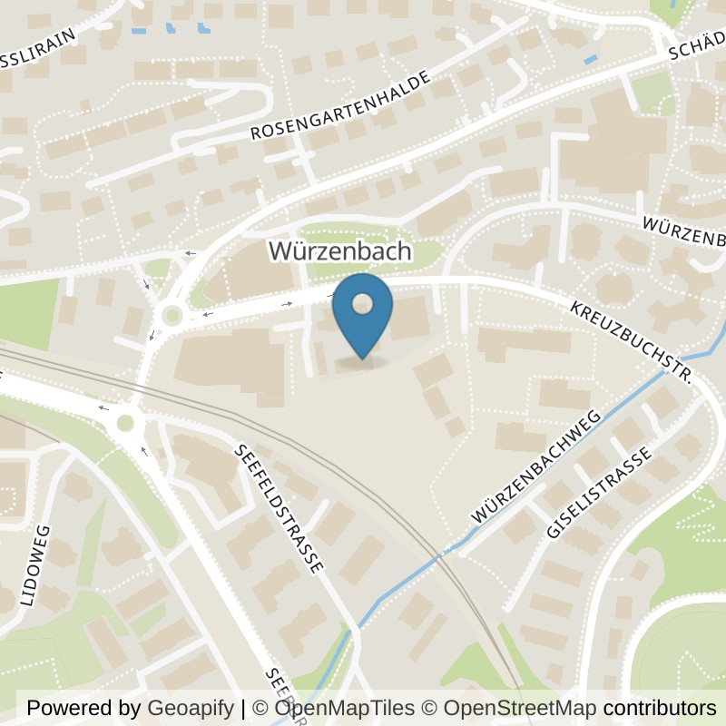 Map: location of MOVEON Fitness- und Trainingscenter in Luzern