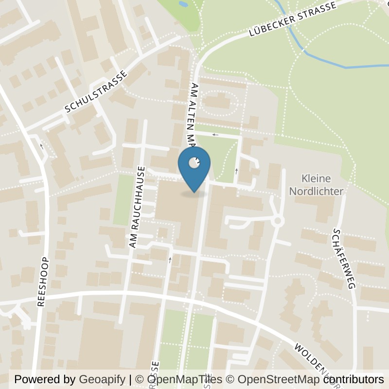 Map: location of Mrs.Sporty Club Ahrensburg in Ahrensburg