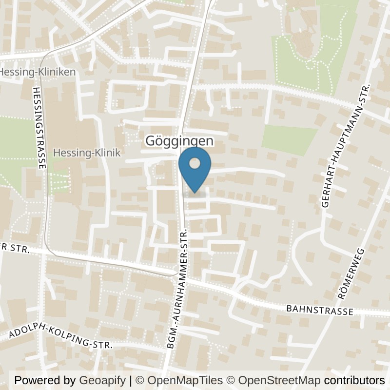 Map: location of Mrs.Sporty Club Augsburg-Göggingen in Augsburg