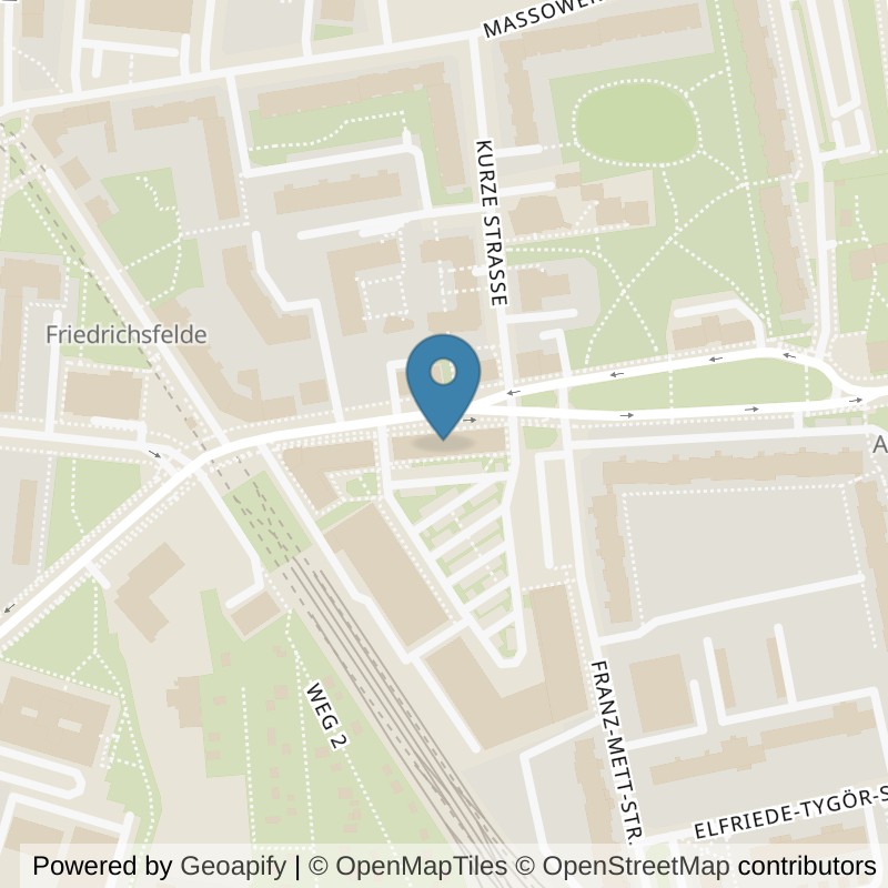 Map: location of Mrs.Sporty Club Berlin-Lichtenberg-Friedrichsfelde in Berlin