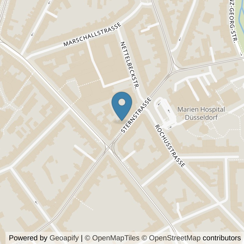 Map: location of Mrs.Sporty Club Düsseldorf-Pempelfort in Düsseldorf