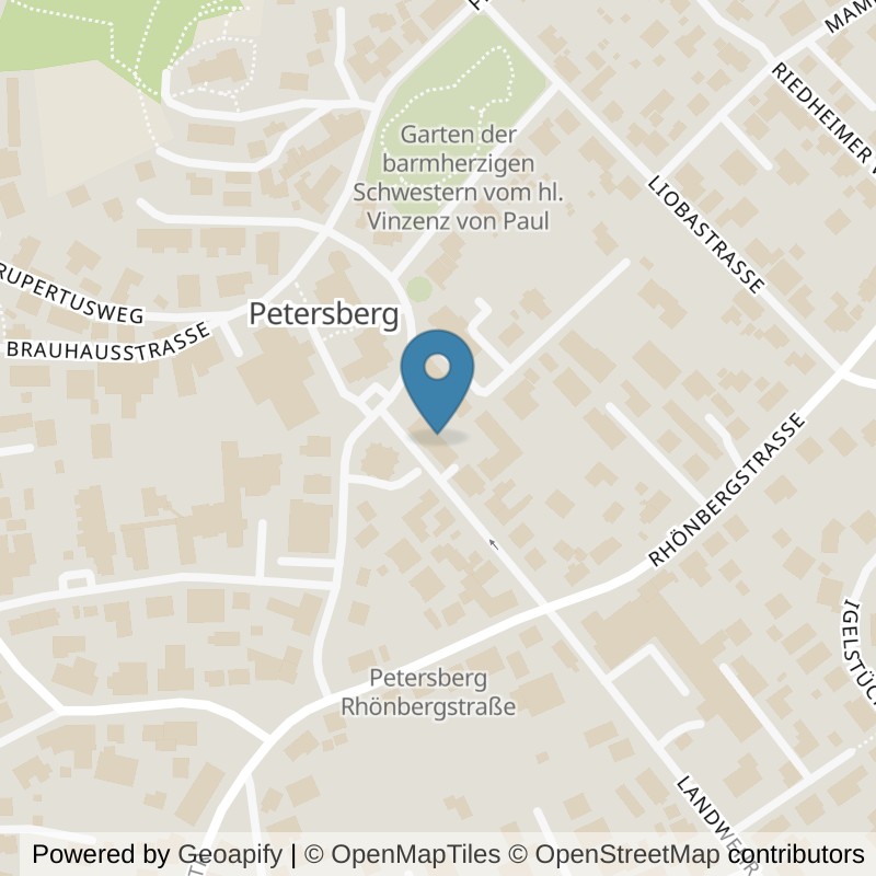 Map: location of Mrs.Sporty Club Fulda-Petersberg in Petersberg