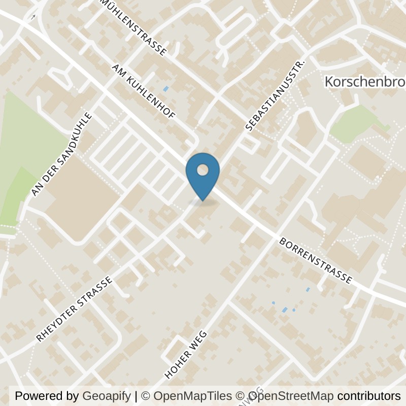 Map: location of Mrs.Sporty Club Korschenbroich in Korschenbroich