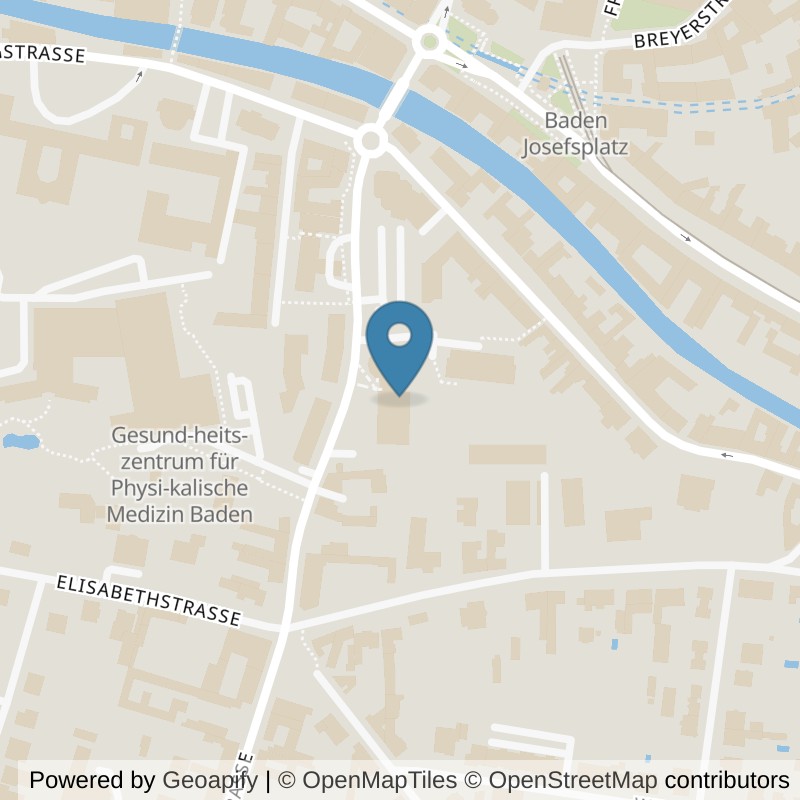 Map: location of Mrs.Sporty Club Baden in Baden