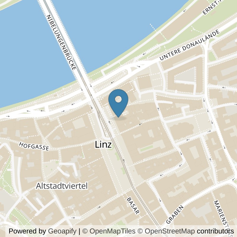 Map: location of Mrs.Sporty Club Linz-Zentrum in Linz