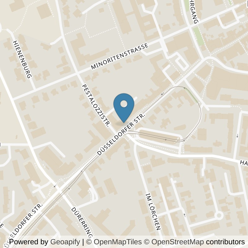 Map: location of Mrs.Sporty Club Ratingen-Mitte in Ratingen
