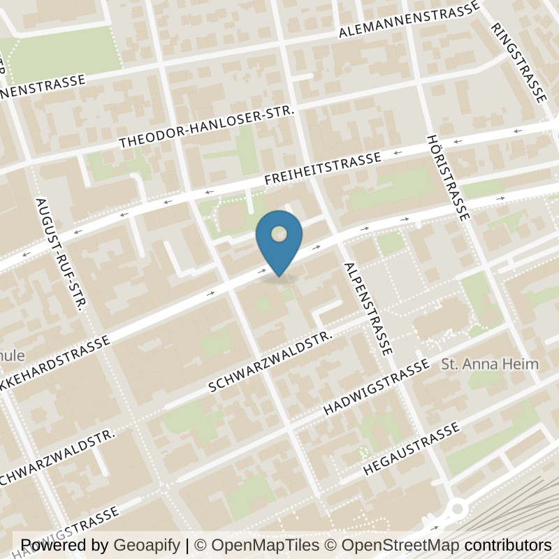 Map: location of Mrs.Sporty Club Singen in Singen