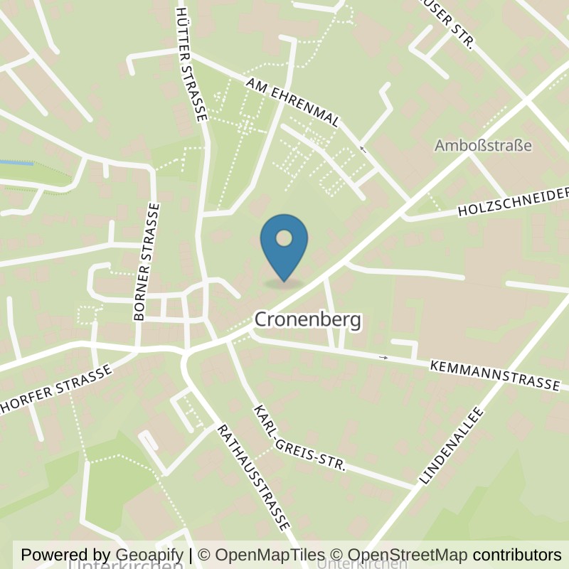 Map: location of Mrs.Sporty Club Wuppertal-Cronenberg in Wuppertal