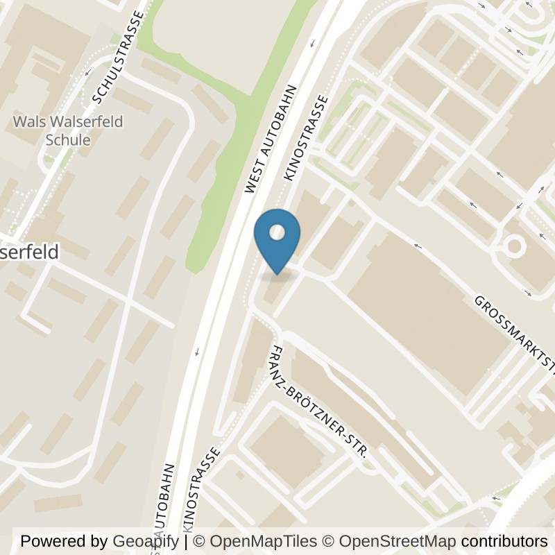 Map: location of MYGYM PRIME West Fitnessstudio Salzburg (vita club) in Wals