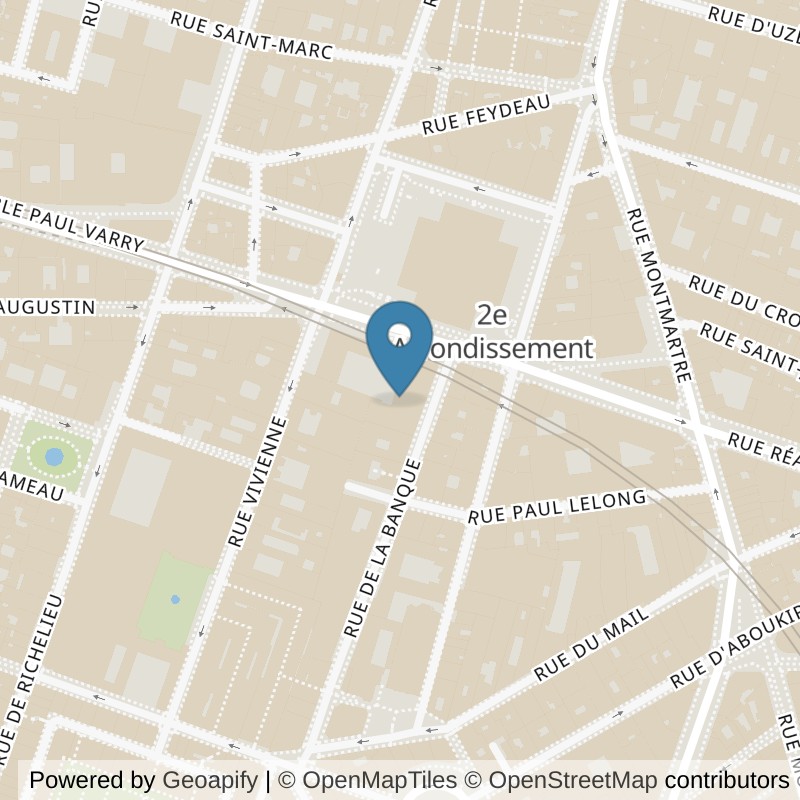 Map: location of Neoness Paris 2 Bourse-Opéra in Paris