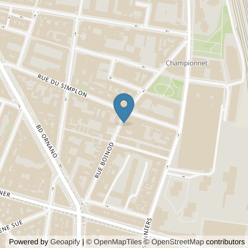 Map: location of Neoness Paris 18 Montmartre-Marcadet in Paris