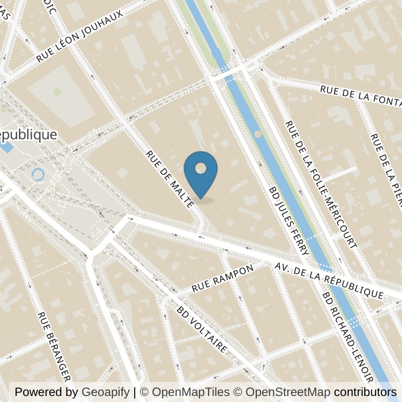 Map: location of Neoness Paris 11 République in Paris