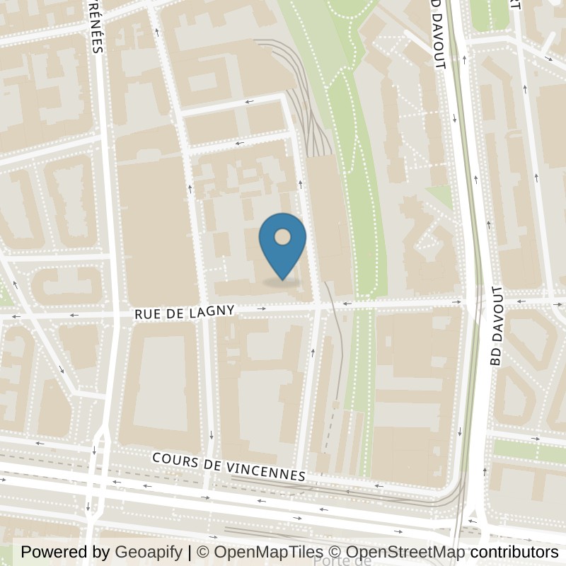 Map: location of Neoness Paris 20 Nation in Paris