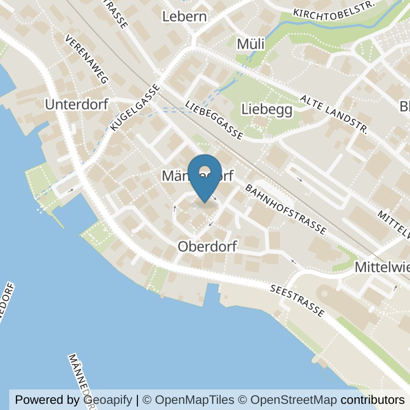 Map: location of New Iron Gym in Männedorf