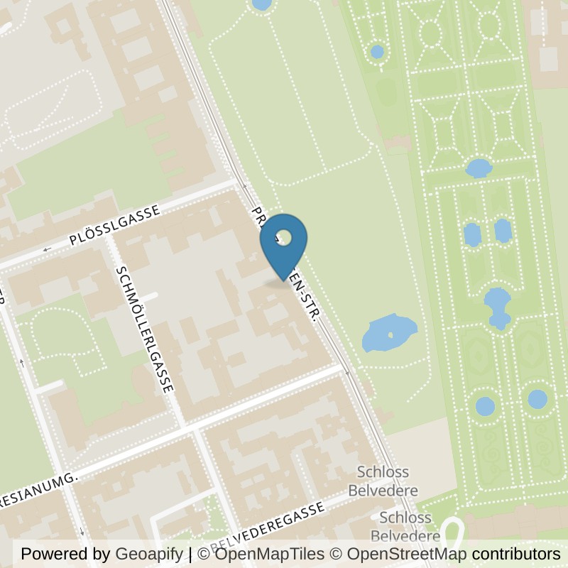 Map: location of New Wave Gym, Belvedere in Wien