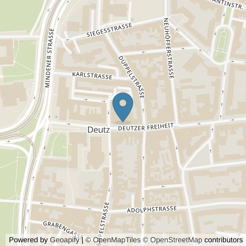 Map: location of NEXT DOOR Köln Deutz in Köln