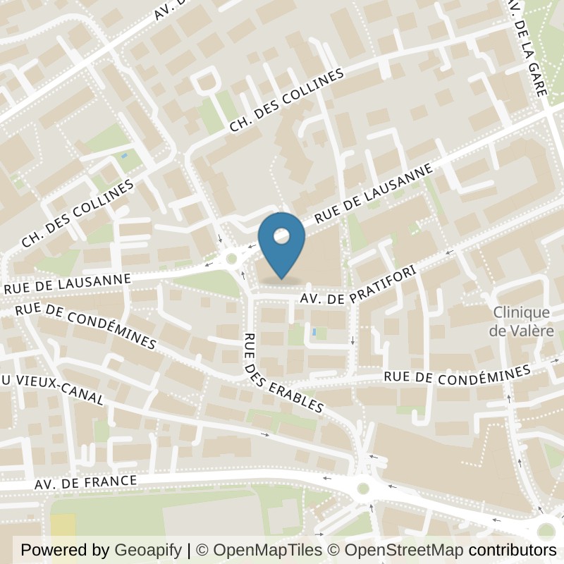 Map: location of no time premium training in Sion