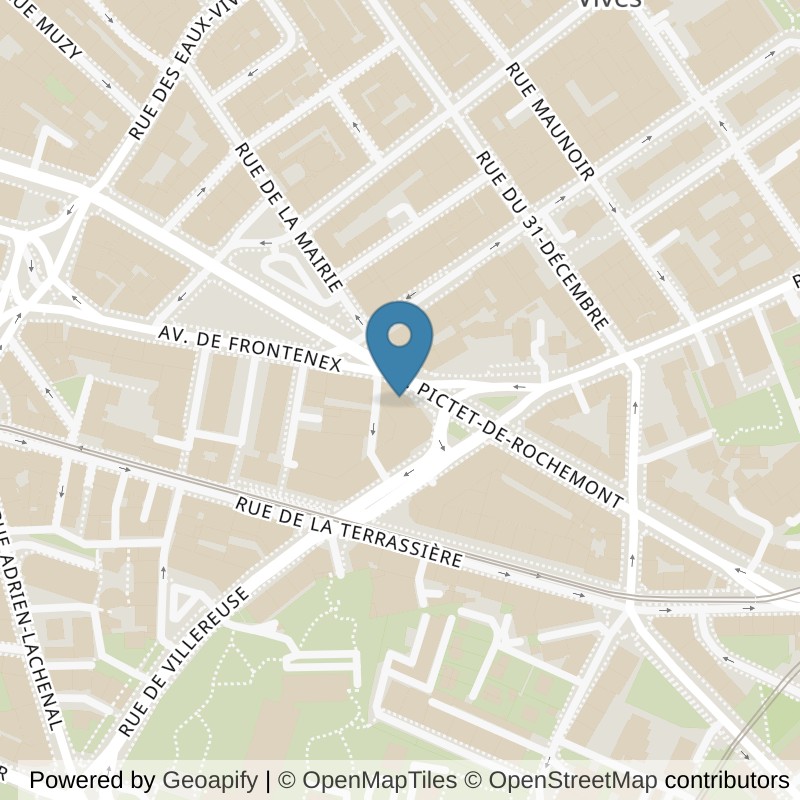 Map: location of NonStop Gym Eaux-Vives in Genève