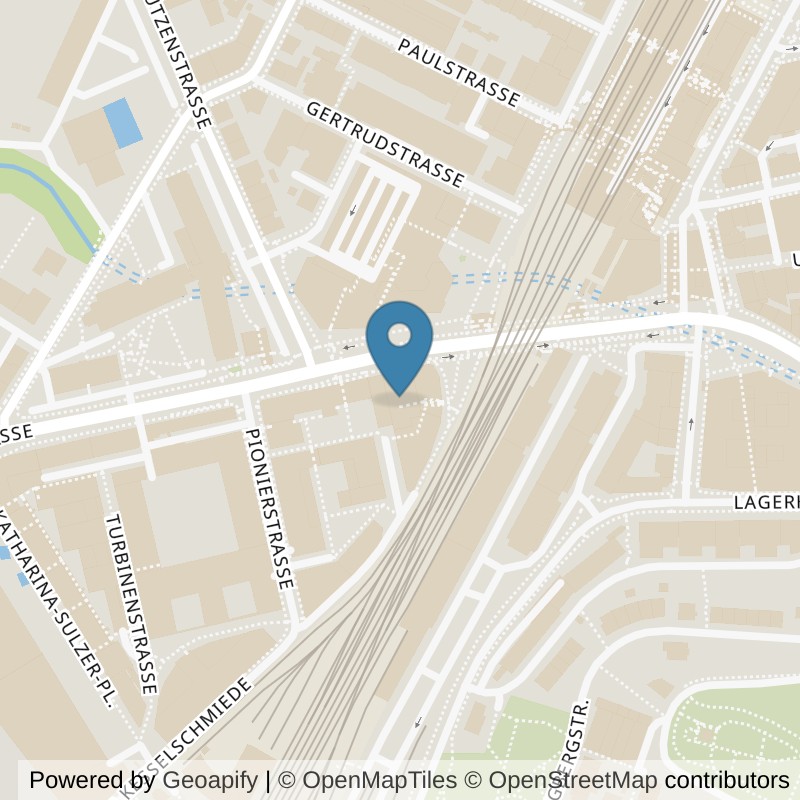 Map: location of NonStop Gym Kesselhaus in Winterthur