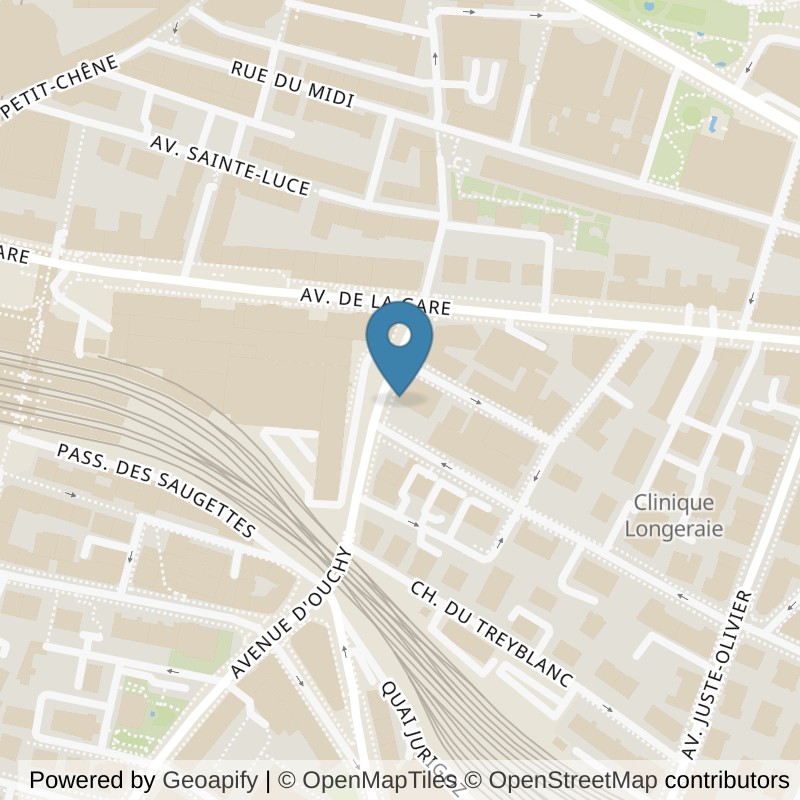 Map: location of NonStop Gym Lausanne Gare in Lausanne