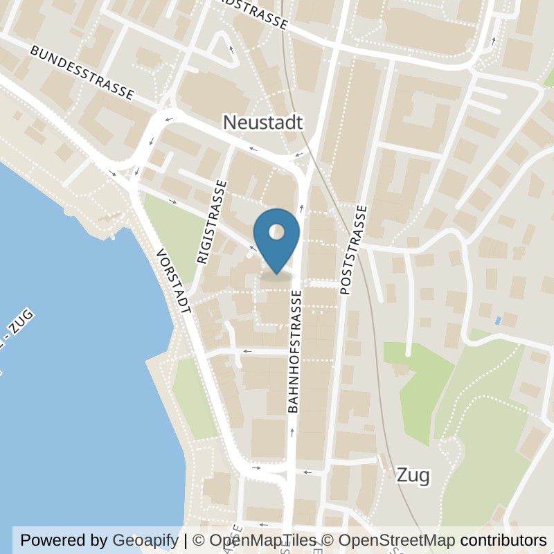 Map: location of NonStop Gym Zug in Zug