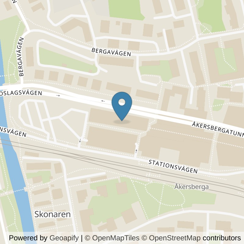 Map: location of Nordic Wellness Åkersberga Centrum in Åkersberga