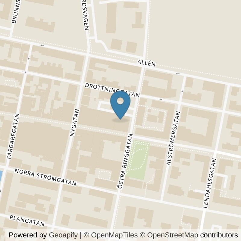 Map: location of Nordic Wellness Alingsås Kungsgatan in Alingsås