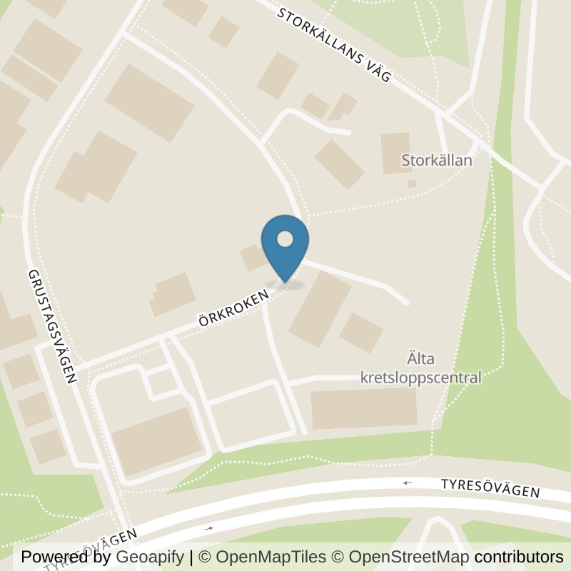 Map: location of Nordic Wellness Tyresö Älta in Älta