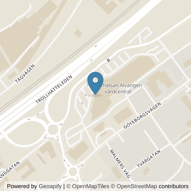 Map: location of Nordic Wellness Älvängen Centrum in Älvängen