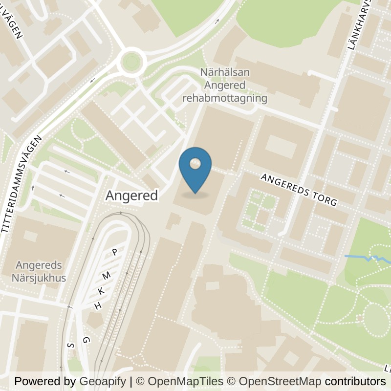 Map: location of Nordic Wellness Angered Centrum in Angered