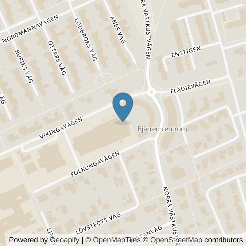 Map: location of Nordic Wellness Bjärred Centrum in Bjärred