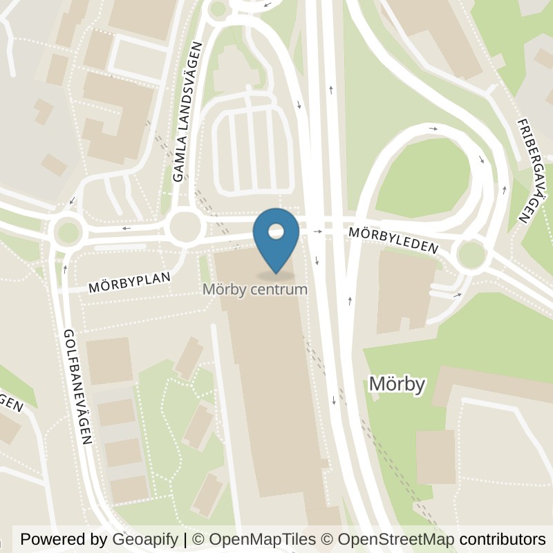 Map: location of Nordic Wellness Danderyd Mörby Centrum in Danderyd