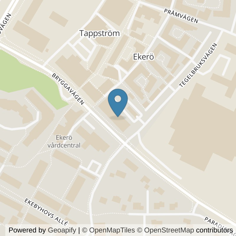 Map: location of Nordic Wellness Ekerö Centrum in Ekerö